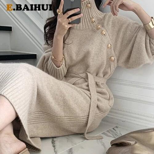 Модные трикотажные платья EBAIHUI China At AliExpress