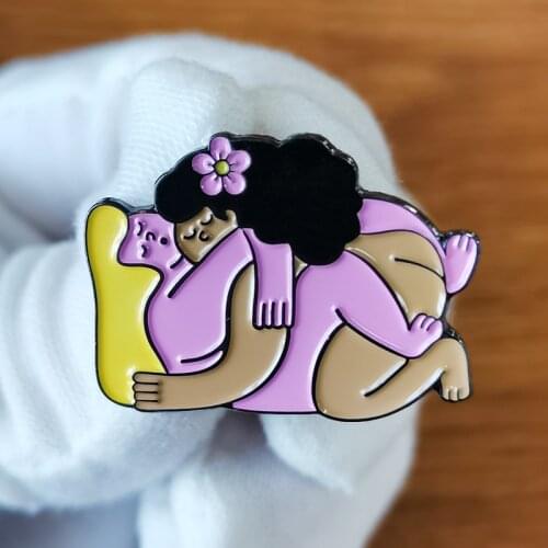 Lesbian enamel pin