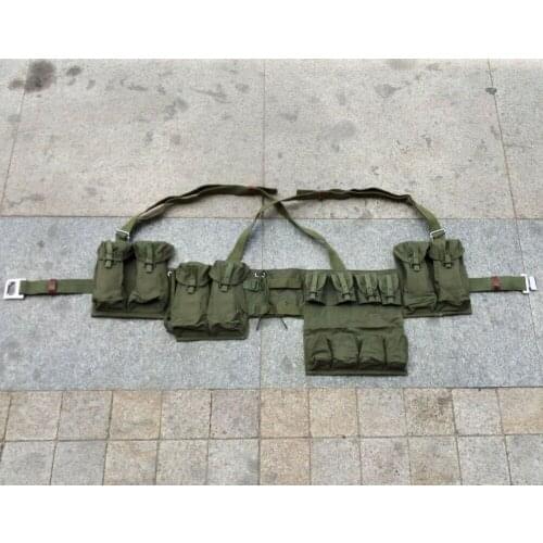 SURPLUS ORIGINAL VIETNAM WAR CHINESE TYPE 63 POUCH CHEST-RIG BANDOLIER MAG AMMO POUCH- World military Store
