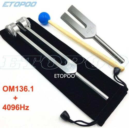 Health care Aluminum alloy OM136.1 chakra tuning fork and 4096Hz crystal tuning fork