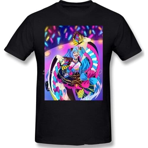 Miku Magical Less Homme Crewneck Fashion T-Shirt MIRAI Animated Adventure Fantasy Film Tees Cotton Oversized Short Sleeve