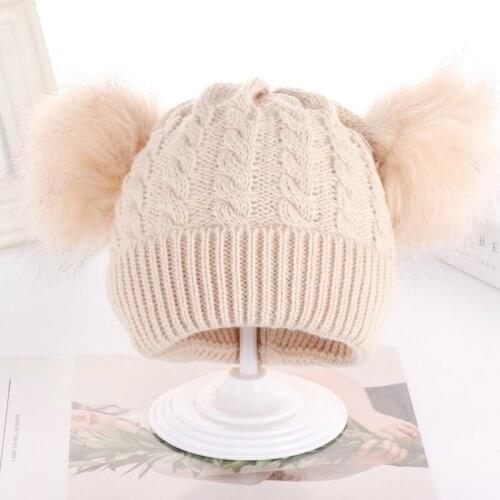Fashion New Solid Color Baby Pompom Cap Keep Warm Casual Tide Autumn Winter Child Beanie Hat Girls Hats