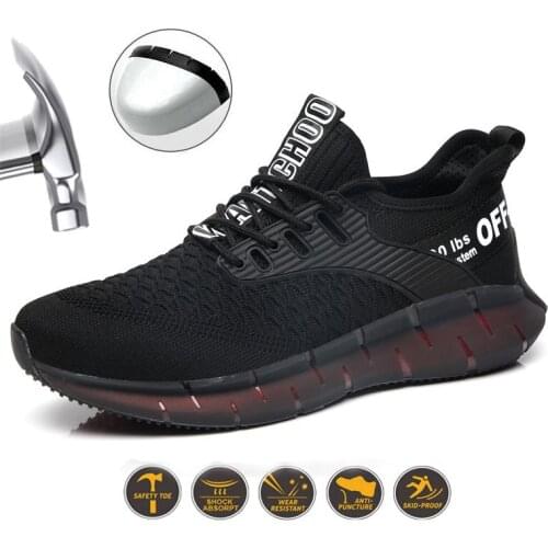 Mens Boots Steel Head Indestructible Safety Shoes Light Anti Smash Stab Work Boots Personalized Outdoor Sports Shoes