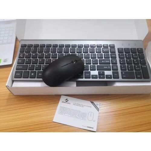 Wireless Keyboard Mouse Set Ergonomic Mouse PC Mause Silent Button Keyboard and Mouse Combo 2.4G for Laptop PC