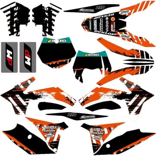 Team Graphic Background Decals Sticker Kit For KTM 125 150 200 250 350 450 500 SX SXF SX-F XC XCW XCF XCFW EXC 2011 2012 2013