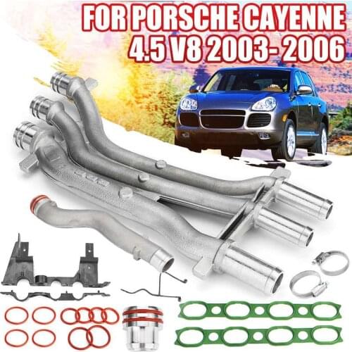New Car Cooling Pipe Aluminum Coolant Tank Water Pipe Hose Repair For Porsche Cayenne 955 2003-2006 Displacement 4.5 V8 Engine
