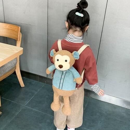 2021 New Cute Cartoon Plush Animal Backpacks Boys And Girls Rabbit Toy Children Bag Autumn Little Girl Cute Leisure Bag