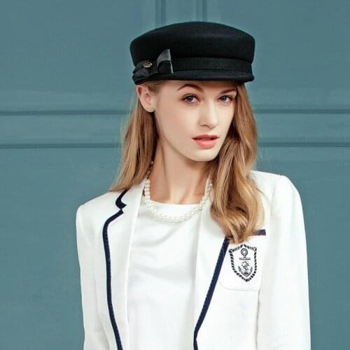 New Arrival Winter Fashion All-match Wool Hat and Black Army Cap Female Leisure Elegant Hat Lady Wool Beret Cap B-7445