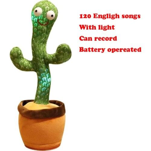 Plush toy Cactus dancing Singing Electric kawaii Toys Stuffed Plant Toy cactus children Education Toy Home Decoration