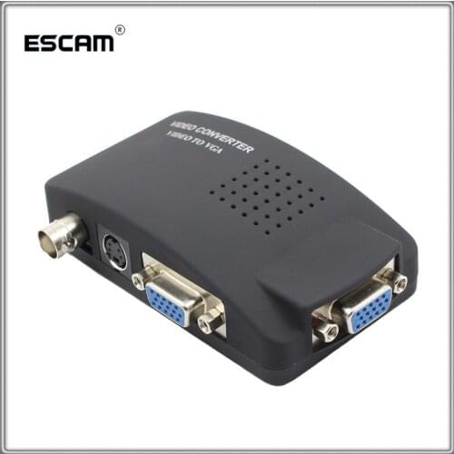 High Resolution BNC To VGA Converter Video S-Video Adapter Cable CRT/LCD Monitor Digital Switch Box For CCTV Camera DVD DVR PC