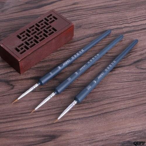 Drop Ship&Wholesale Professional Wolf Hair Detail Paint Brush Set 3 Sizes Miniatures Fine Detailing APR29