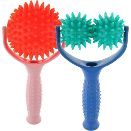 2x Handheld Acupuncture Body Relaxation Spiky Massage Rolling Ball Massager Tool Body Massage Sticks Muscle Roller