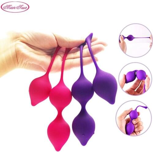 Man Nuo Silicone Kegel Balls Vibrator Vaginal Tight Exercise Vibrating Eggs Wireless Control Geisha Ball ben Wa Balls Sex Toys
