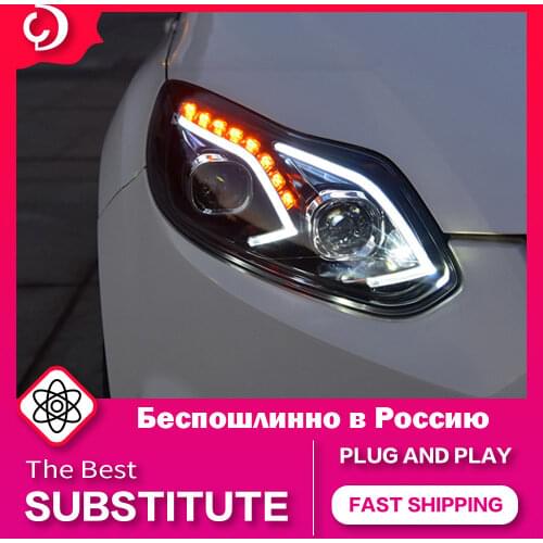 AKD Car Styling Headlights for Ford Focus 2012-2014 LED Headlight DRL Head Lamp Led Projector Automotive Accessories