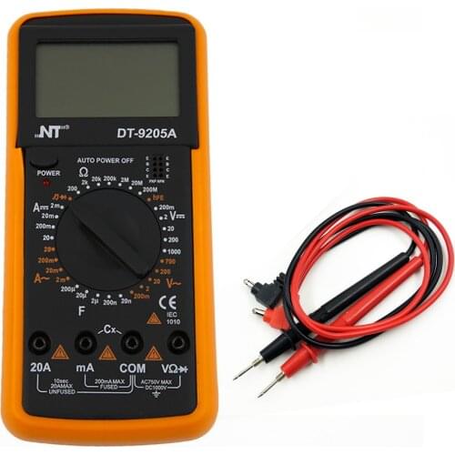 NT 9205A Universal Digital High Accuracy General LCD AC/DC Handheld Multimeter Household Ammeter Resistance Capacitance Tester