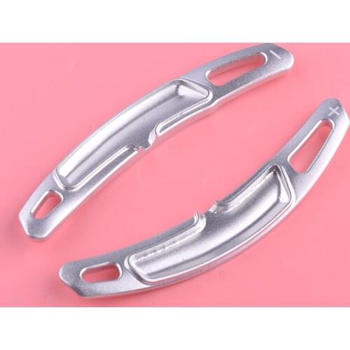 CITALL 2pcs Silver Steering Wheel Shift Paddle Shifter fit for Porsche Panamera Macan Cayenne 2016 2017