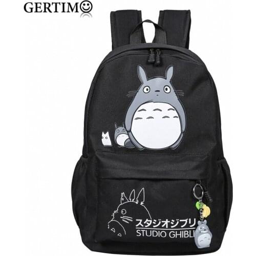 Japanese Anime Bags And Totoro Backpack Cute Totoro Cartoon Printing Canvas Backpacks School Bag For Teenagers Girls Travel Bag