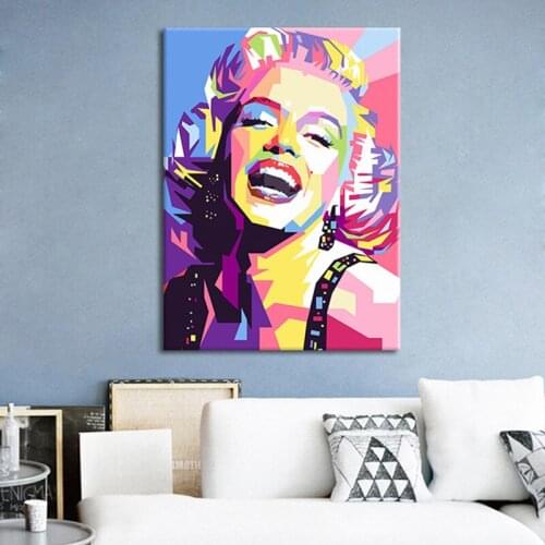 Famous Andy Warhol Marilyn Monroe Colorful Canvas Painting Poster Print Modern Decor Wall Art Picture For Living Room Bedroom