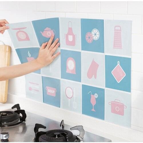 1Pc Kitchen Oil-Proof Sticker Household Stove Tile Wall Sticker Self-Adhesive High Temperature Oil-Proof Sticker