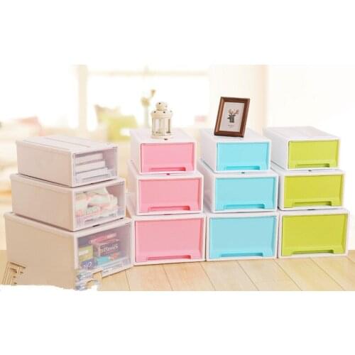 1PC Desktop Makeup Case Storage Box Organizer Container Office Drawers Jewelry Holder Cabinet Remote Control Storage Box OK 0455