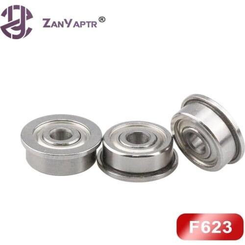 10pcs/lot F623 ZZ Flange Bushing Ball Bearings F623ZZ 3*10*4 mm for 3D printer