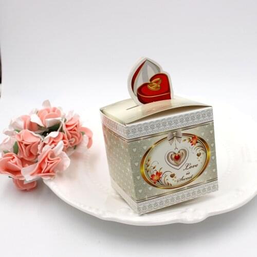 100pcs Ring Shape Wedding Gifts Favor Boxes Chocolate Boxes Favors And Gifts Baby Shower Event & Party Supplies Boite Bonbon