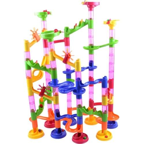105pcs Marble Run Race Set with Marbles DIY Construction Toy for Children