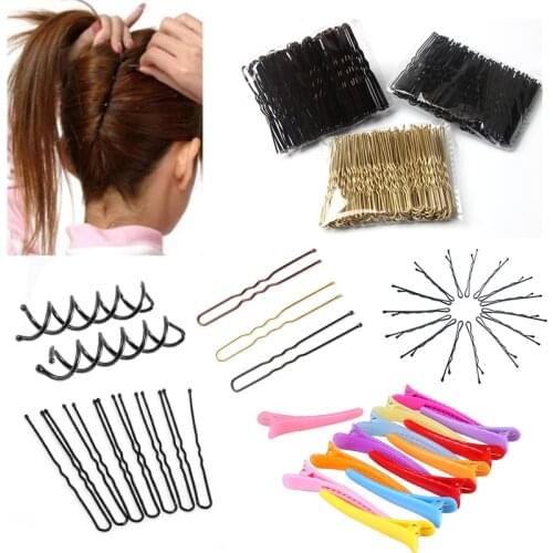 120/100/36/20pcs Women U Shaped Hairpin Hair Clips Accessories Girl Female Metal Barrette Braided Hair Tools Styling Hairwear