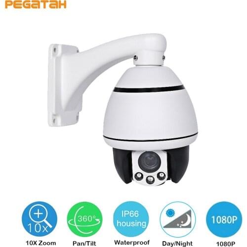 2.0MP10X Zoom HD AHD CCTV PTZ Speed Dome Camera Outdoor & Indoor Pan/Tilt Night Vision AHD PTZ Security Camera RS485