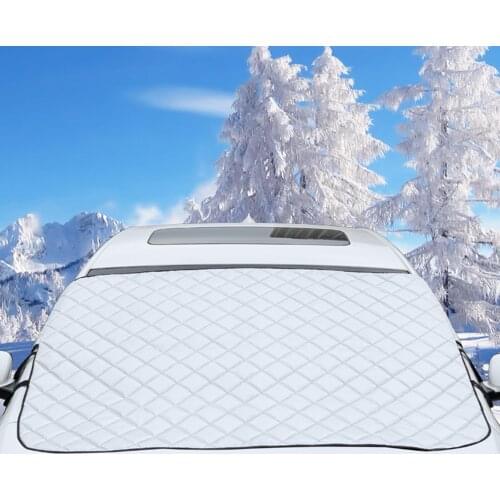 2021 Portable Car Snow Cover Magnetic Windshield Cover Sun Shield Snow Ice Frost Freeze Protector Light Front Windshield Cover