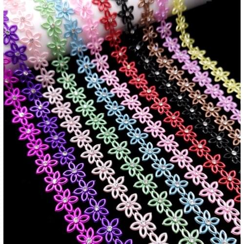 1 yard 15mm Rhinestone Chain Crystal Chain Sew On Trims Wedding Dress Costume Applique