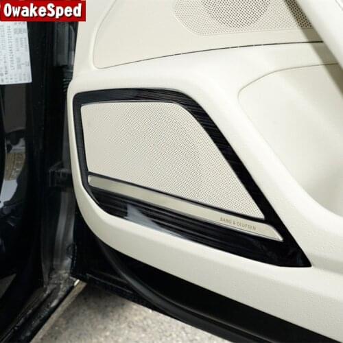 Stainless Steel Door Audio Speaker Frame Decoration Cover Trim For Audi A6 C8 2019 2020 Car Styling Interior Accessories