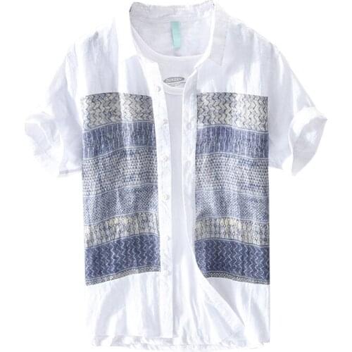 ESDAF Mens Linen Shirts