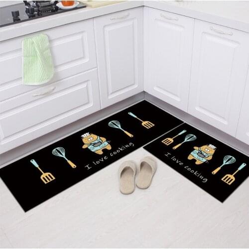 ClassicLong Kitchen Mat Bath Carpet Floor Mat Home Entrance Doormat Absorbent Bedroom Living Room Floor Mats Modern Kitchen Rug