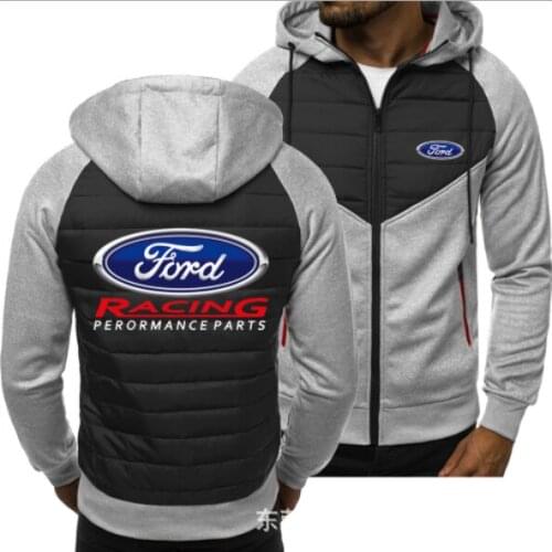 2021new Men for FORD Car Logo Print Spring Autumn Mens Jacket Casual Sweatshirt Long Sleeve Mens zipper Jacket Man Hoody