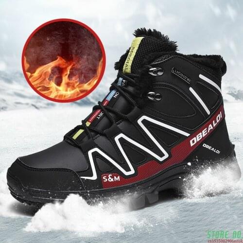 Autumn Winter Men Ankle Boots Male Snow Boots Fashion Tactical Military Boots Safety Working Shoes Man Safety Waterproof Shoes