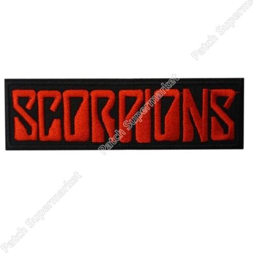 SCORPIONS Red Logo Music Post Hardcore Band Embroidered IRON ON and SEW ON Patch Heavy Metal Custom patch