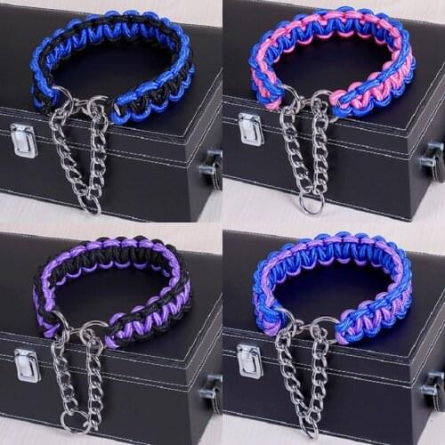 High Quality Upgraded color collar Large Dog German Shepherd walk the dog P chain necklet Pet For Medium and large Dogs