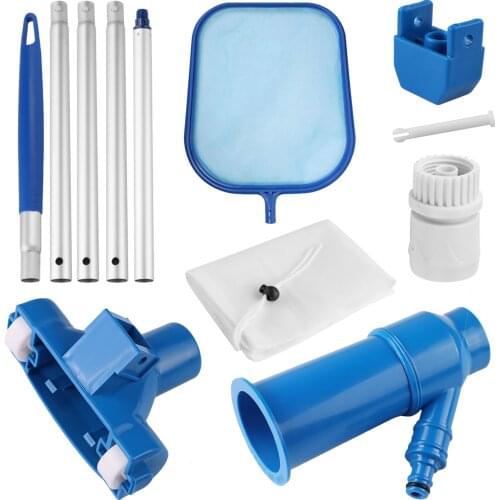 Swimming Pool Vacuum Cleaner Cleaning Tool Kit Suction Spary Jet Cleaner Head with Net for Swimming Pool Spa Pond Fountain