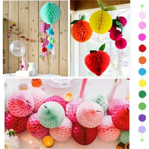 8pcs 6" 8" Mix Size Colorful Tissue Paper Honeycomb Flowers Balls Hanging Baby Bridal Shower Wedding Party Decorations