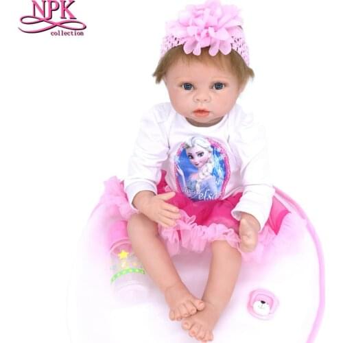 Real Looking Silicone Reborn Baby Dolls Toys for Girl Childrens Present,20 Inch Cute Baby Reborn Girl Doll 50 CM