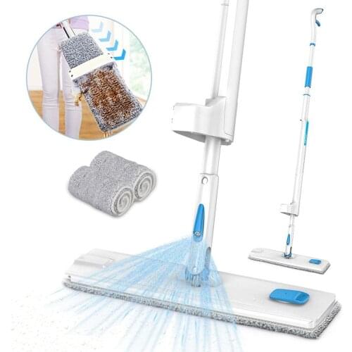 BOOMJOY Spray Mop with 2PCS Reusable Microfiber Mop Pads 360 Degree Handle Mop for Home Laminate Wood Tiles Floor Cleaning