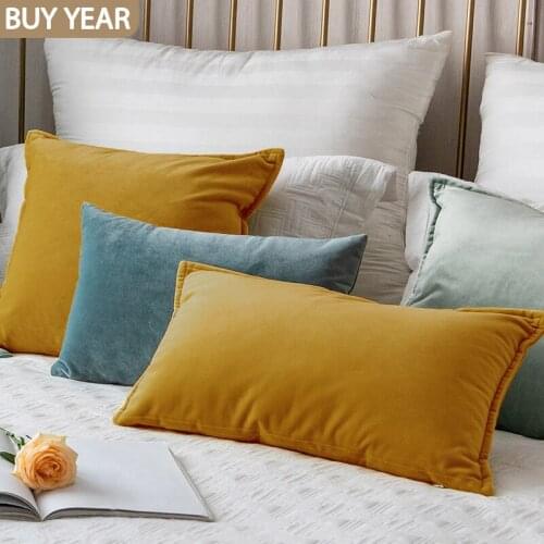 Modern Minimalist Lightweight and Luxurious Style Exquisite Soft Texture Velvet Pillowcase Cushions Home Decor Chair Pad