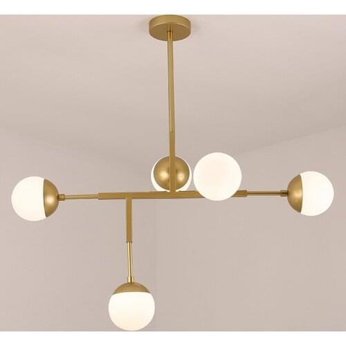 Nordic led Lamp branch ball magic bean chandelier modern tree 5 Heads For living room Bar Hotel Home Lighting Suspension PA0351