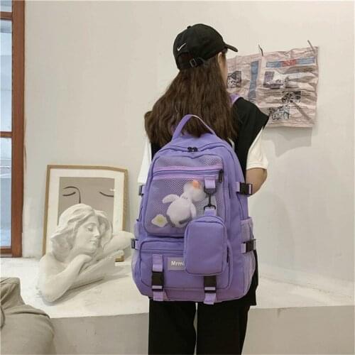 Korean Style All-Matched Shoulders Bag Backpack for Female Male Junior Middle Senior High School College Student Lovers F121