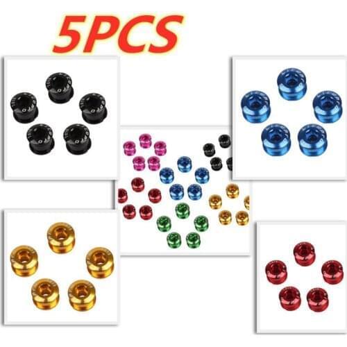 5PCS Bicycle Chainwheel Bolts 7075 T6.5/T8.5 Aluminum Alloy CNC MTB Road Bike Chainring Screws For Crankset Bicycle Parts