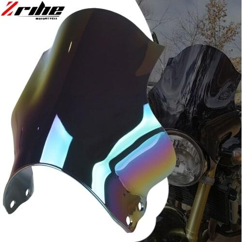 For Yamaha V-Max 1200 Motorcycle ABS Black Windshield WindScreen for Honda CB400 CB600 CB750 CB900 CB919 CB250 Hornet All Years