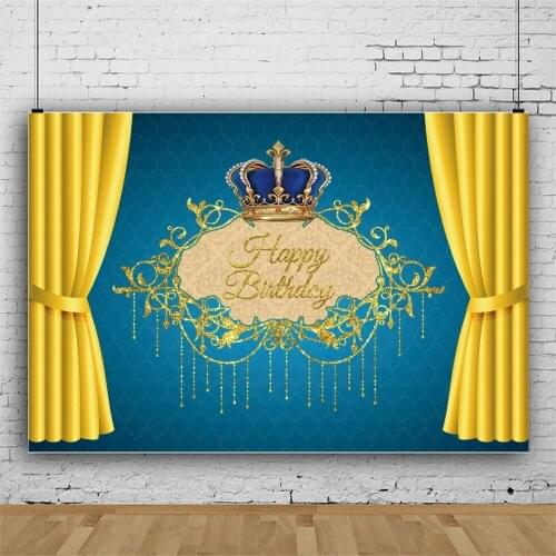 Golden Drapery Crown Tassel Background for Portrait Photography Birthday Party Photozone Decors Backdrops Studio Accessories