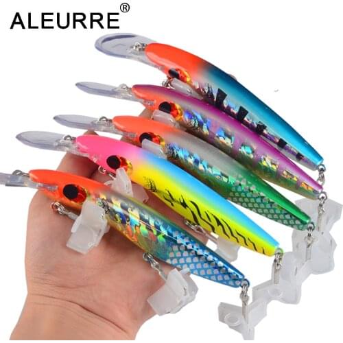 1pcs 16cm 26g Minnow Fishing Lures Deep Diving Plastic Artificial Crankabit Wobbler Treble Hooks Sea Bass Pike Fishing Tackle