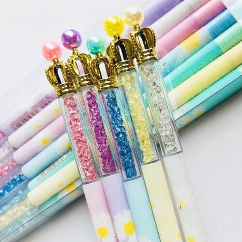 1PCS Cute New Fresh Daisy Crown Gel Pen Student Stationery Novelty Gift School Material Office Supplies